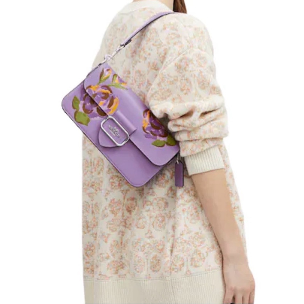 Coach Sholderbag Lavender Floral Crossbody Bag Never worn!!! - Picture 16 of 16